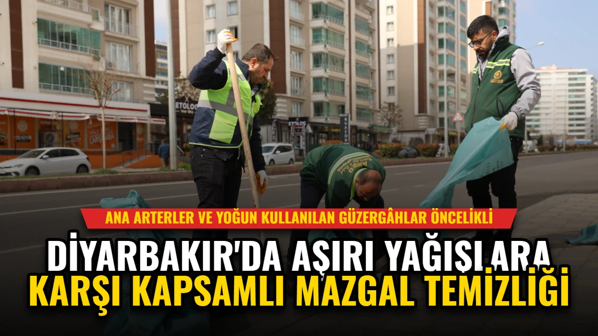 Diyarbakır'da Aşırı Yağışlara Karşı Kapsamlı Mazgal Temizliği