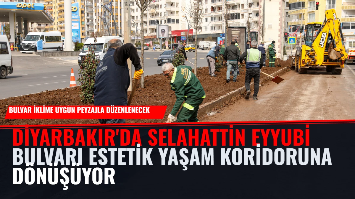 Diyarbakır'da Selahattin Eyyubi Bulvarı Estetik Yaşam Koridoruna Dönüşüyor